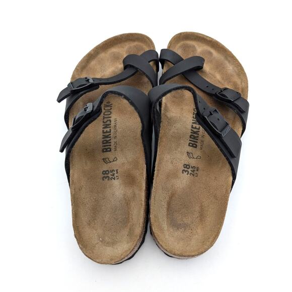Birkenstock Mayari Birko-Flor Sandals Unisex Black Size US W7/M5 EU38 - Picture 13 of 15